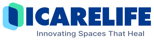 Icarelife logo and tagline