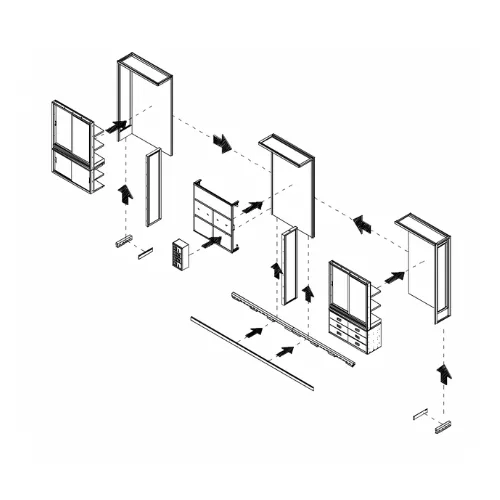 Vue éclatée des instructions de montage des meubles