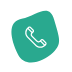 Green phone icon on curved background