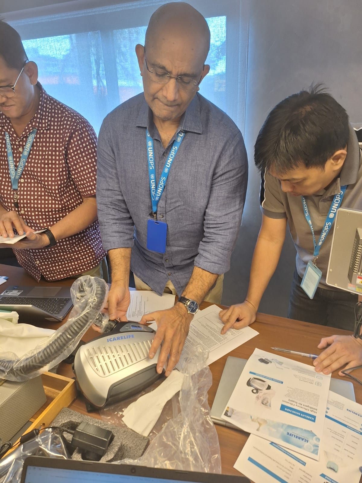iCareLife PAPR units delivered to UNOPS Philippines through Biosite Medical Systems
