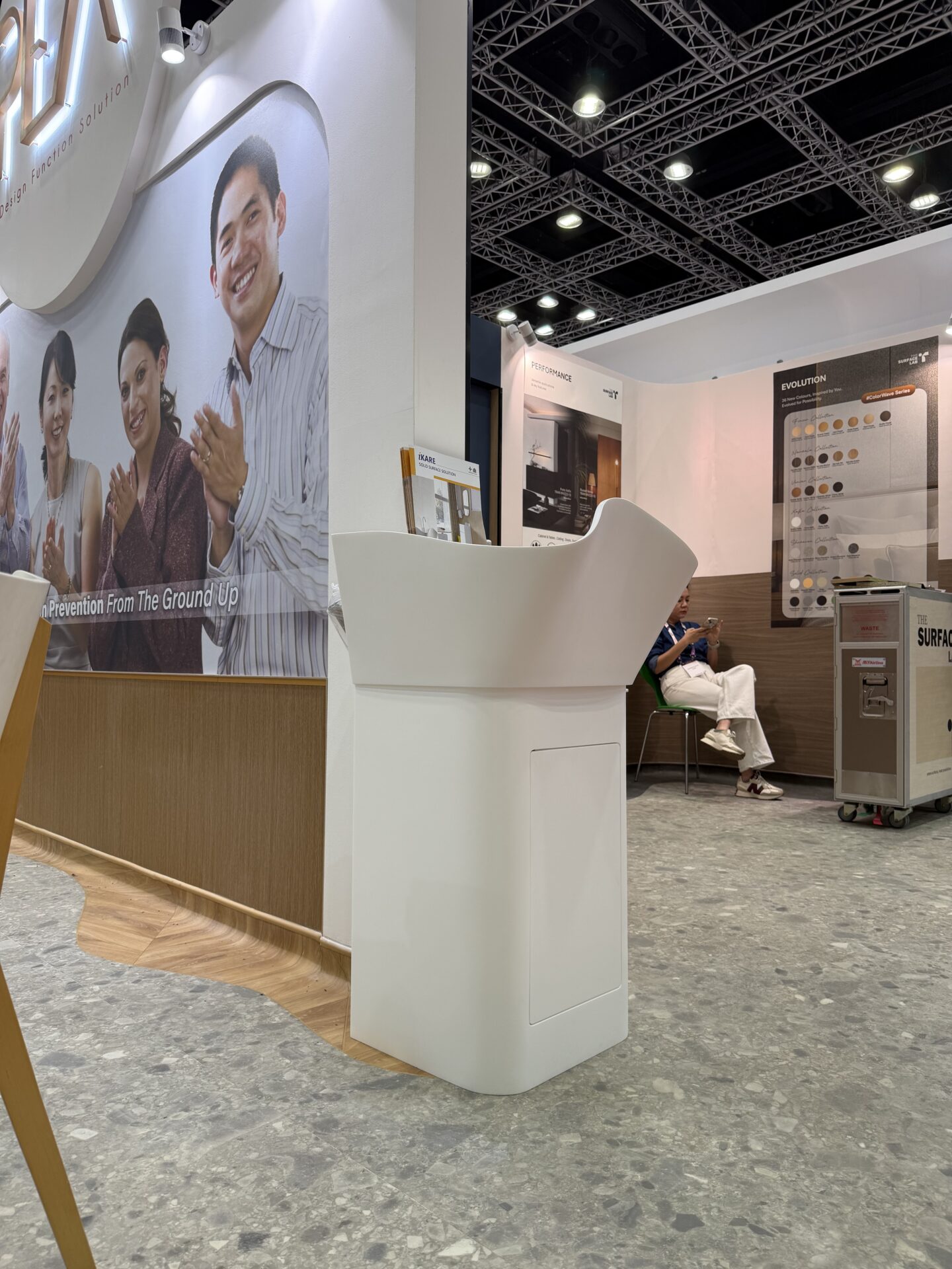 APHM 2026 exhibition hall entrance near Hall 4 where ICARELIFE and PEA shared a booth