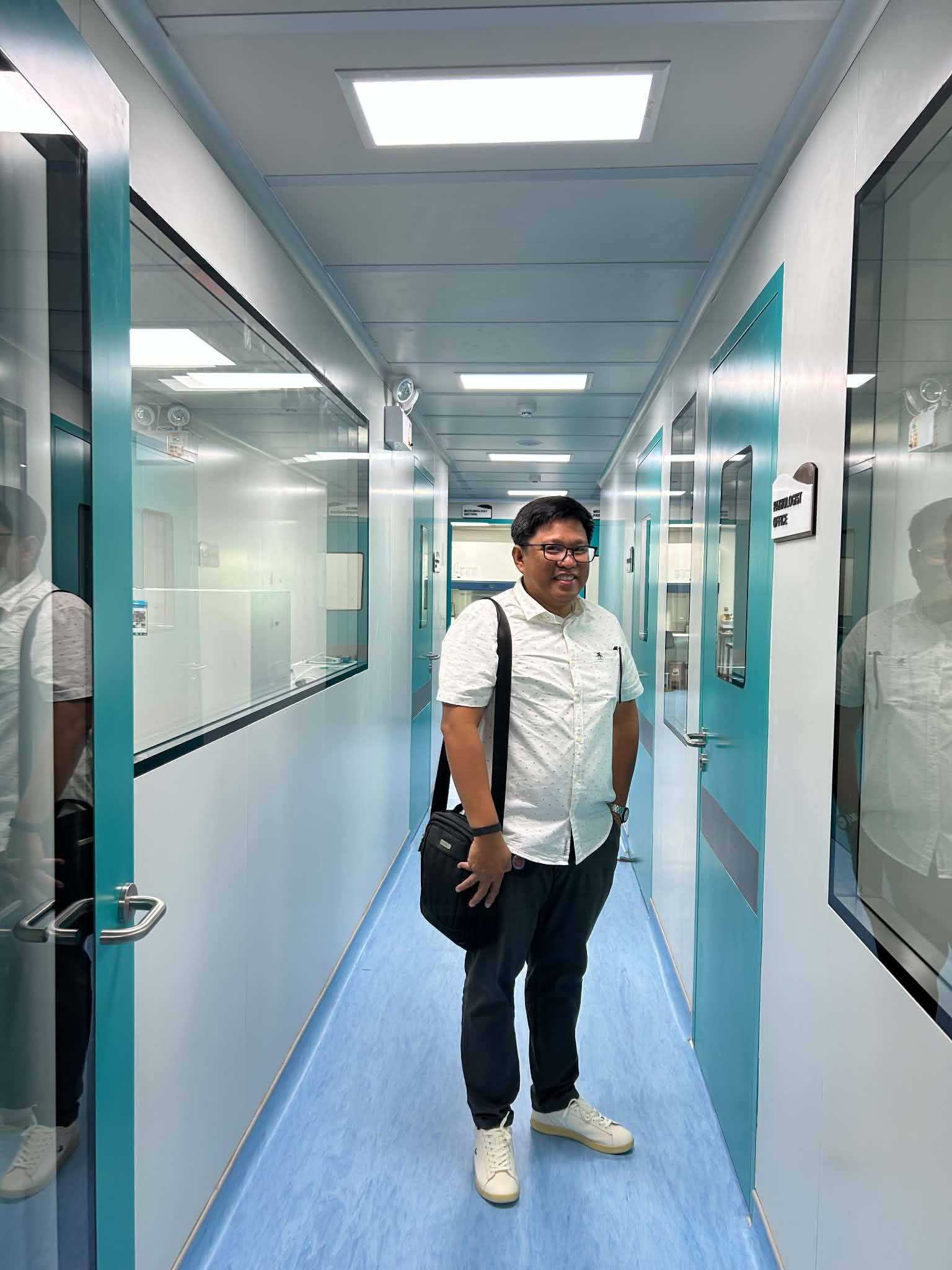 Ervin Nebit, Founder of Delta Engineering, inside the completed laboratory
