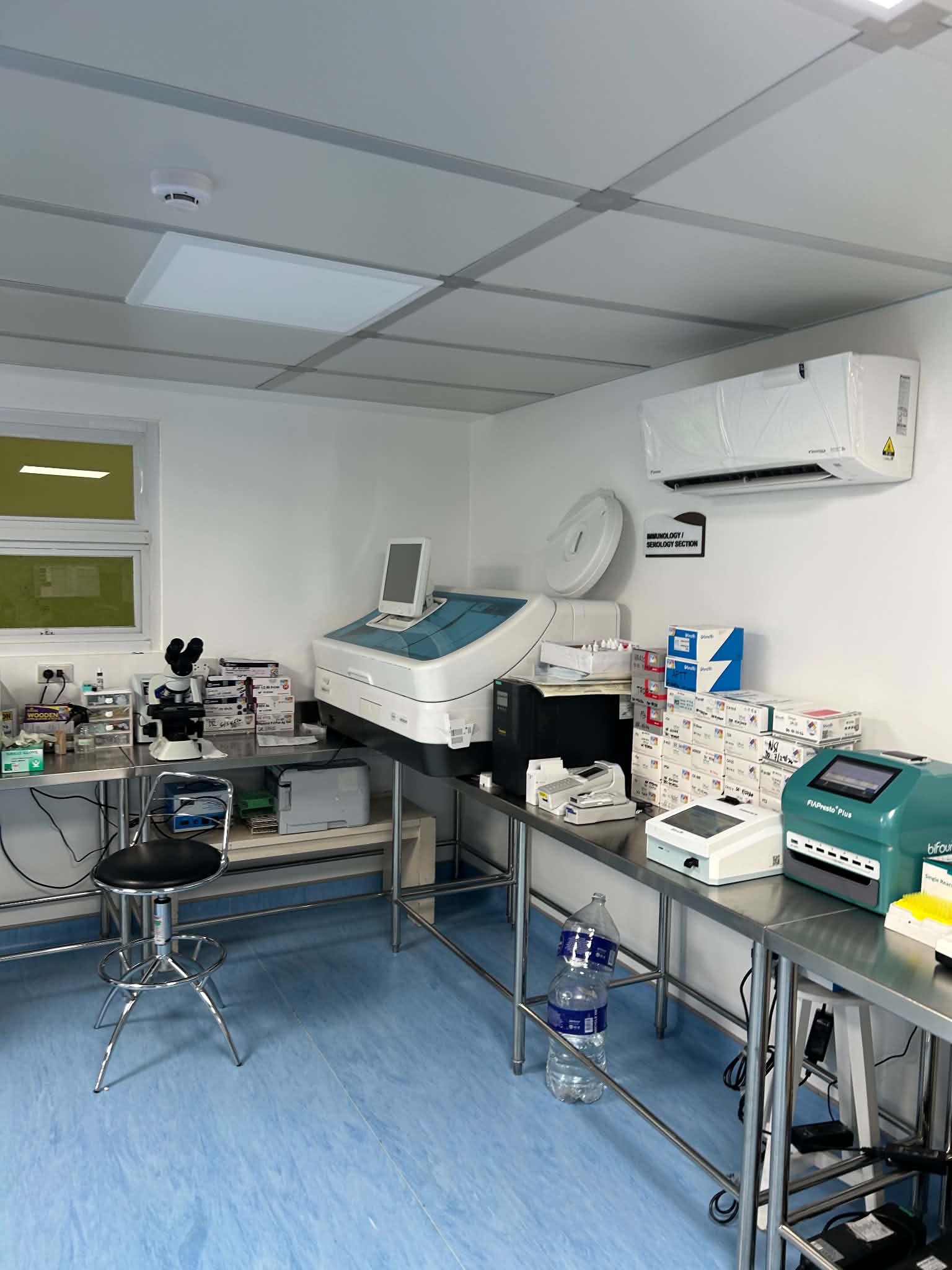 Serology section of the completed clinical diagnostic laboratory