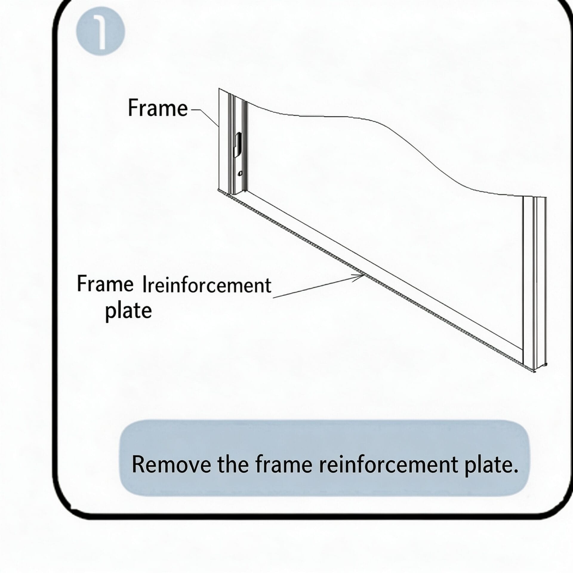 Remove frame reinforcement plate