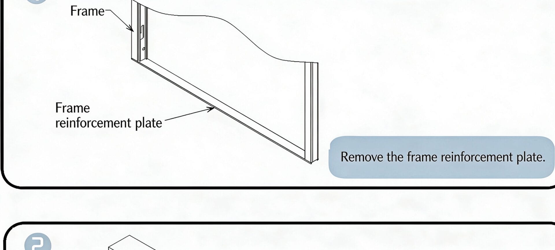 Remove single-sided jamb reinforcement plate