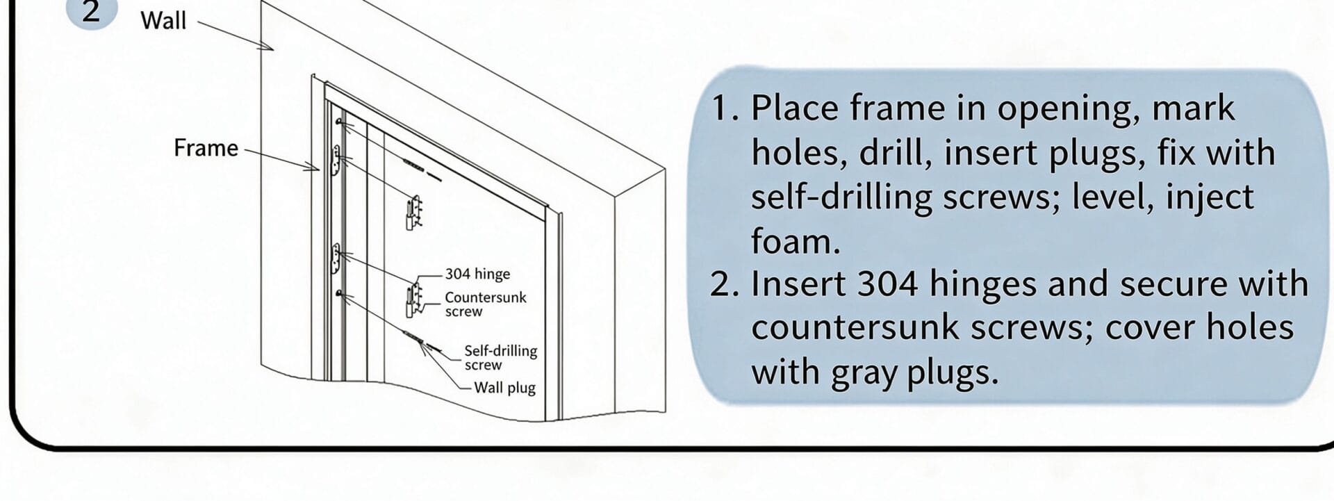 Mark and drill fixing holes for jamb