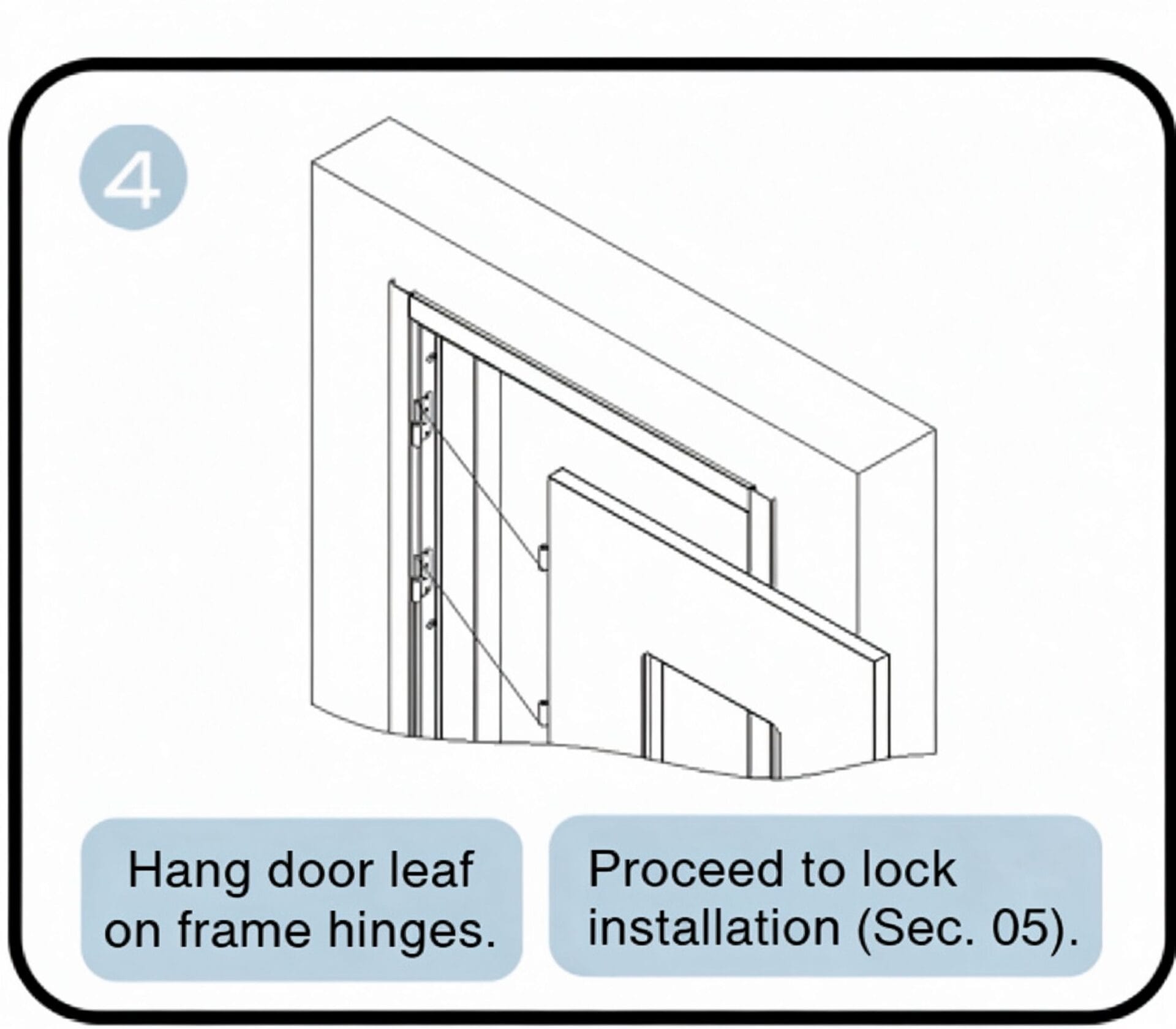 Hang leaf on single-sided jamb