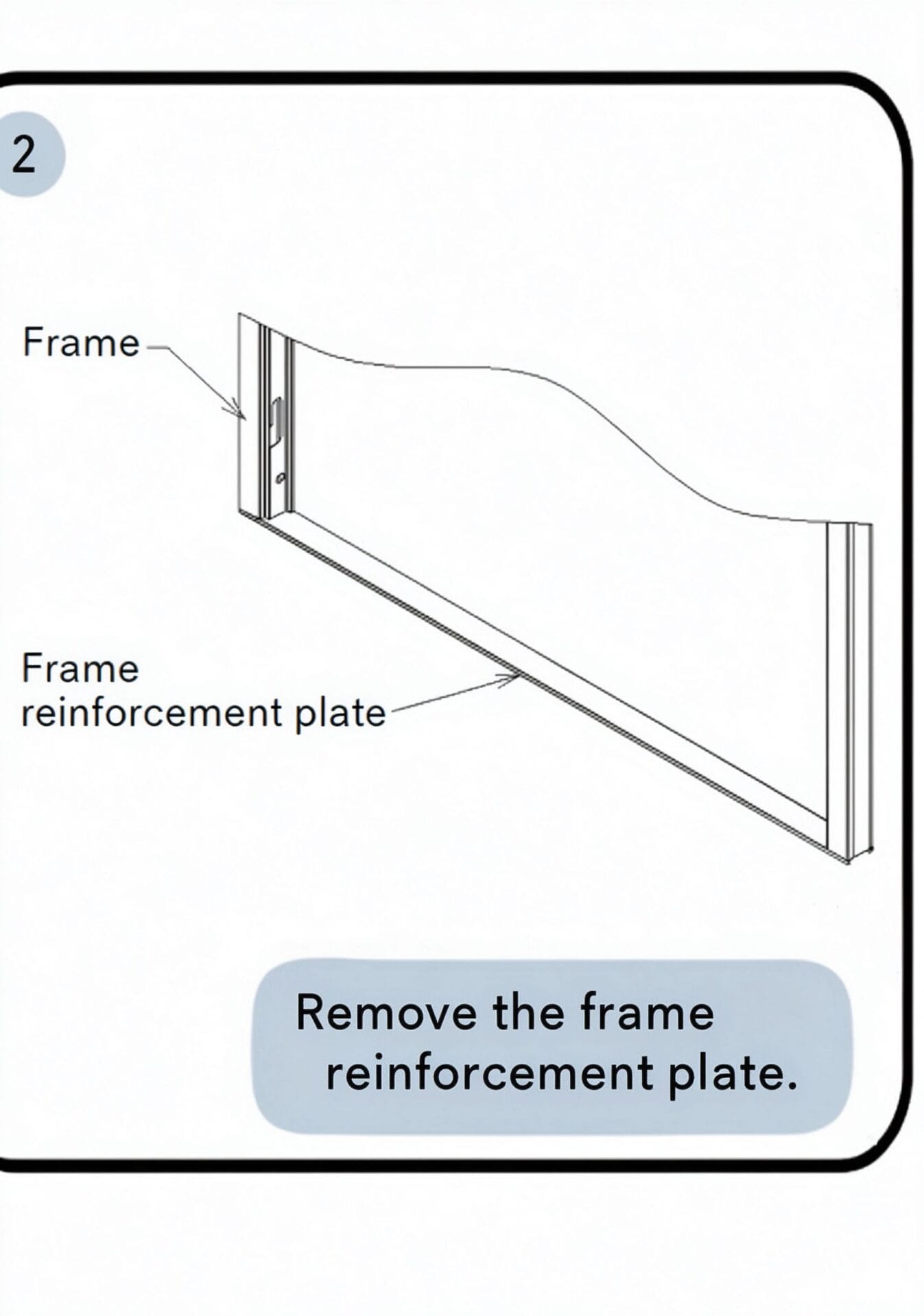 Remove double-sided jamb reinforcement plate
