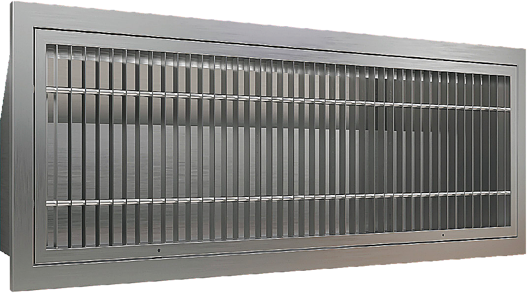 Stainless steel louver return air grille with plenum box