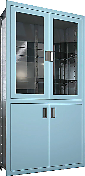 Glass Upper / Steel Lower Doors