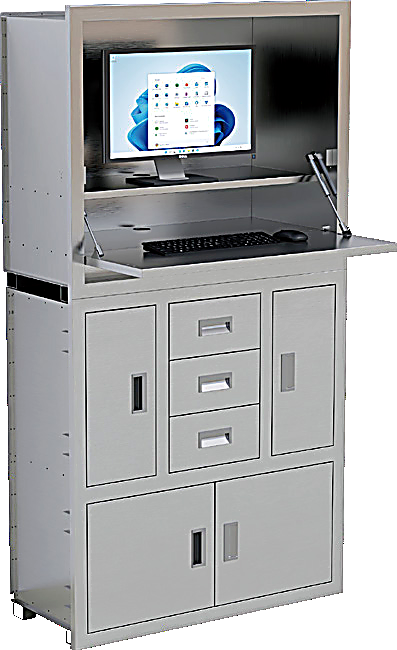 Writing Surface + Three Drawers