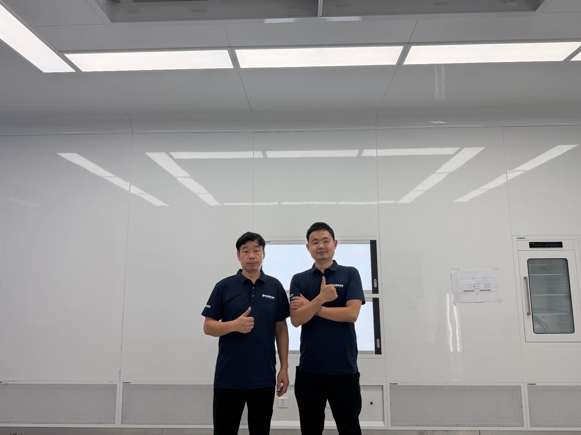 Completed operating room with white glass wall system and hermetic door, Quezon City
