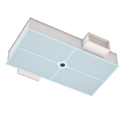 Class 10000 perforated plate laminar airflow ceiling