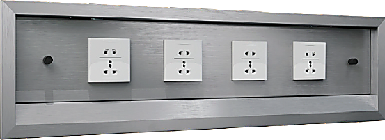 Flush-mounted medical power socket panel