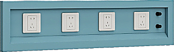 Electrolytic-steel flush-mounted medical power socket panel